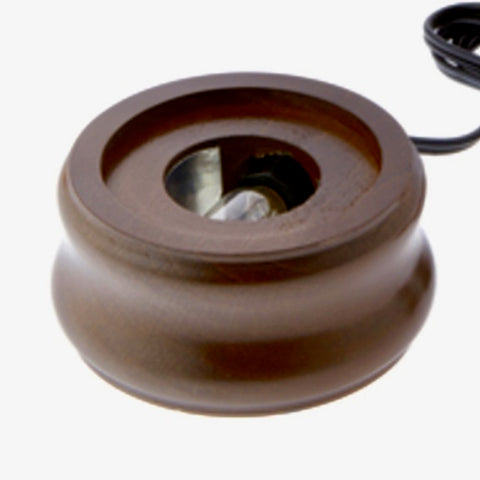 Round Light Base: Fruitwood