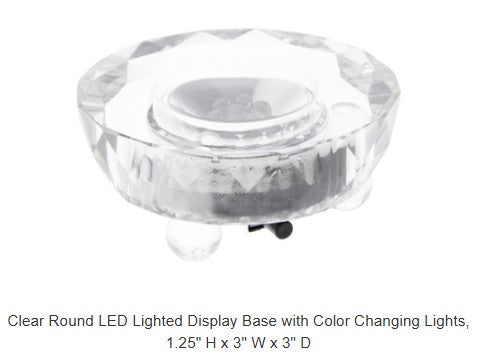 Color Changing LED Light Base – Prairie Fire Glass